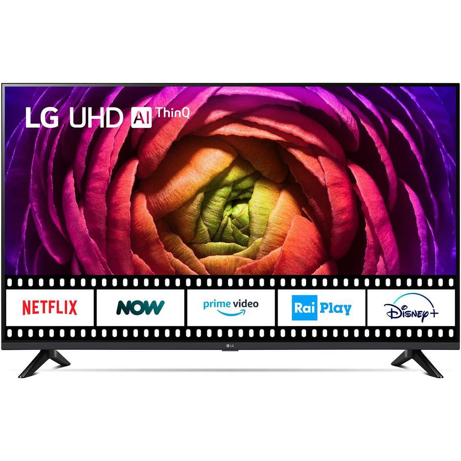 LG 43UR73006L TV LED 43'' 4K Ultra HD Smart TV Wi-Fi Classe G Colore Nero