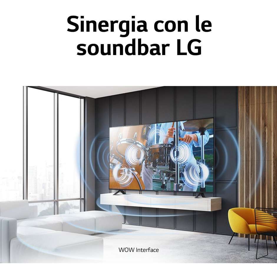 LG 43UR73006L TV LED 43'' 4K Ultra HD Smart TV Wi-Fi Classe G Colore Nero