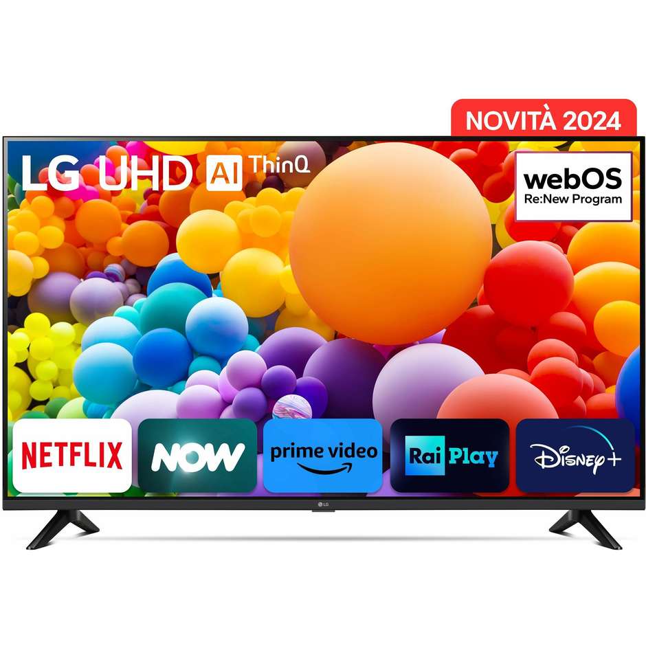 LG 43UT73006LA Tv Led 43" 4K Ultra HD Smart Tv Wi-Fi Classe G Colore Nero