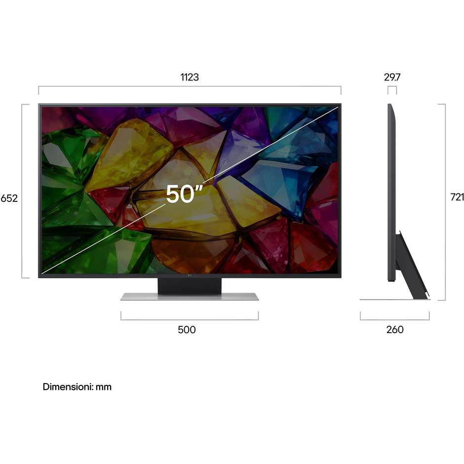 LG 50MRGB87B6B Mini RGB TV 50" 4K Dolby Vision Nero