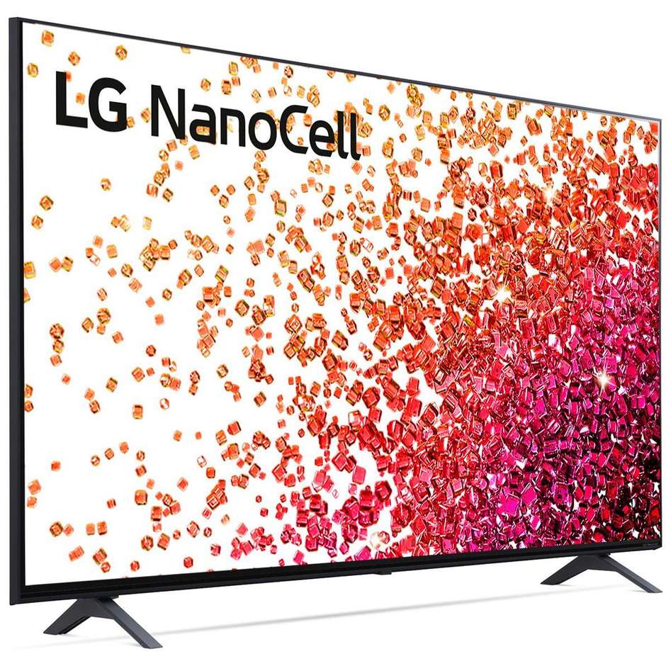 LG 50NANO756PA TV LED 50'' 4K Ultra HD Smart TV Wi-Fi Classe G colore cornice nero