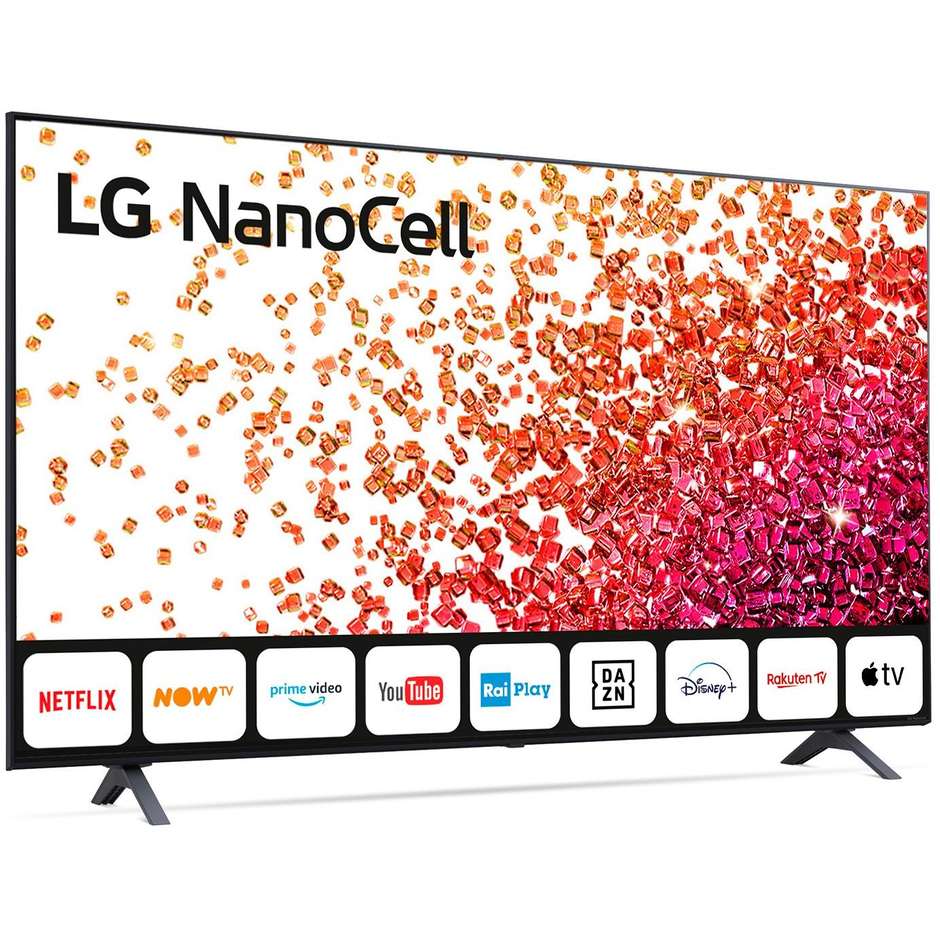 LG 50NANO756PA TV LED 50'' 4K Ultra HD Smart TV Wi-Fi Classe G colore cornice nero
