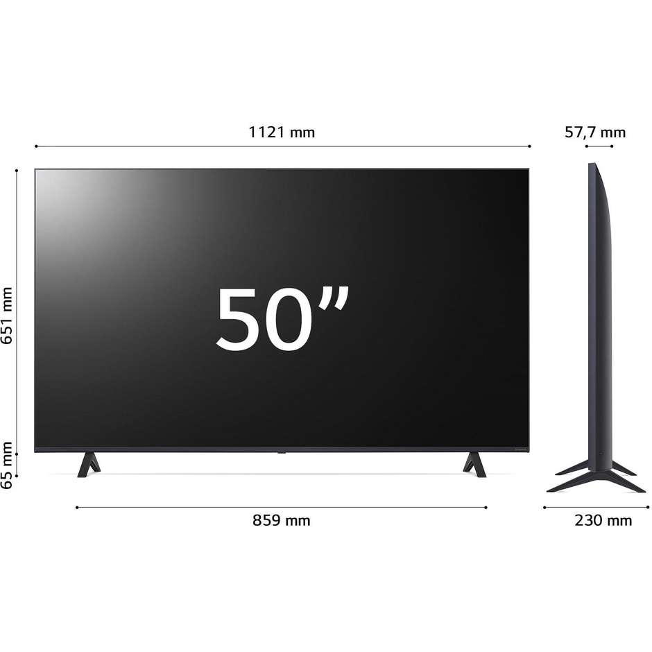 LG 50NANO82T6B NanoCell 50'' 4K Ultra HD Smart TV Classe G Colore Nero