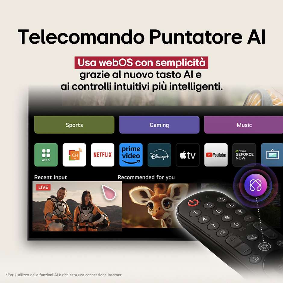 LG 50QNED86A6C.API Smart TV 50" LED 4K Ultra HD webOS Colore Black