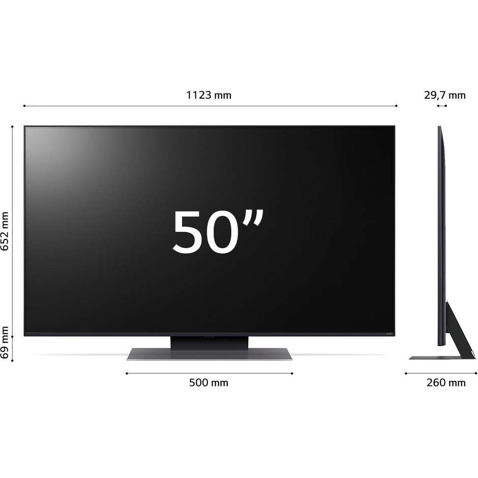 LG 50QNED86T6A.API Smart TV 50" LED 4K Ultra HD webOS Colore Blue