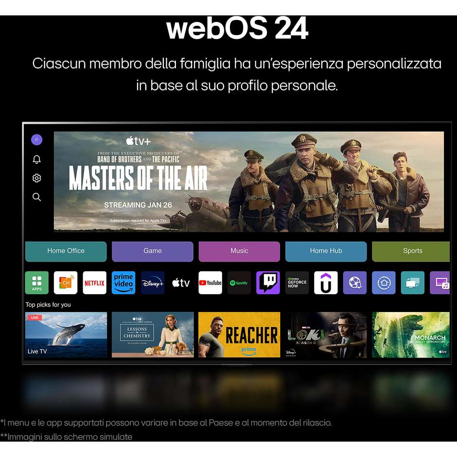 Lg 50QNED86T6A.API Smart TV LED 50" 4K Ultra HD Wi-Fi DVB-T2 Classe E Nero