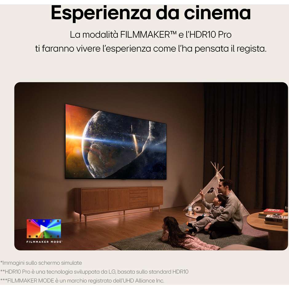 Lg 50QNED86T6A.API Smart TV LED 50" 4K Ultra HD Wi-Fi DVB-T2 Classe E Nero