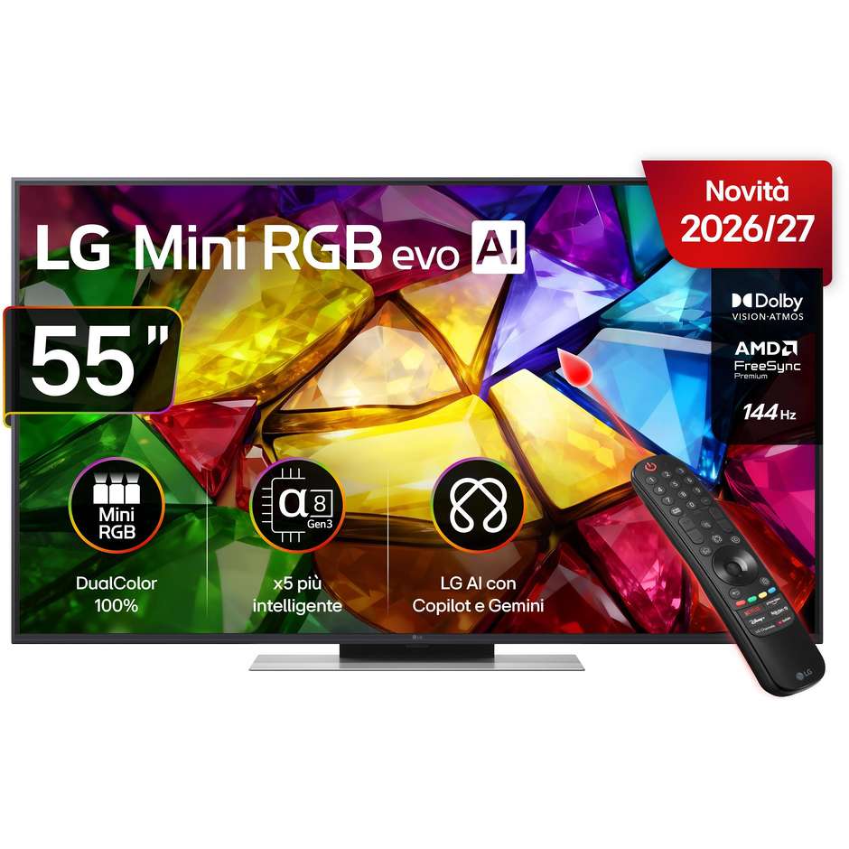 LG 55MRGB87B6B Mini RGB TV 55" 4K Dolby Vision Nero
