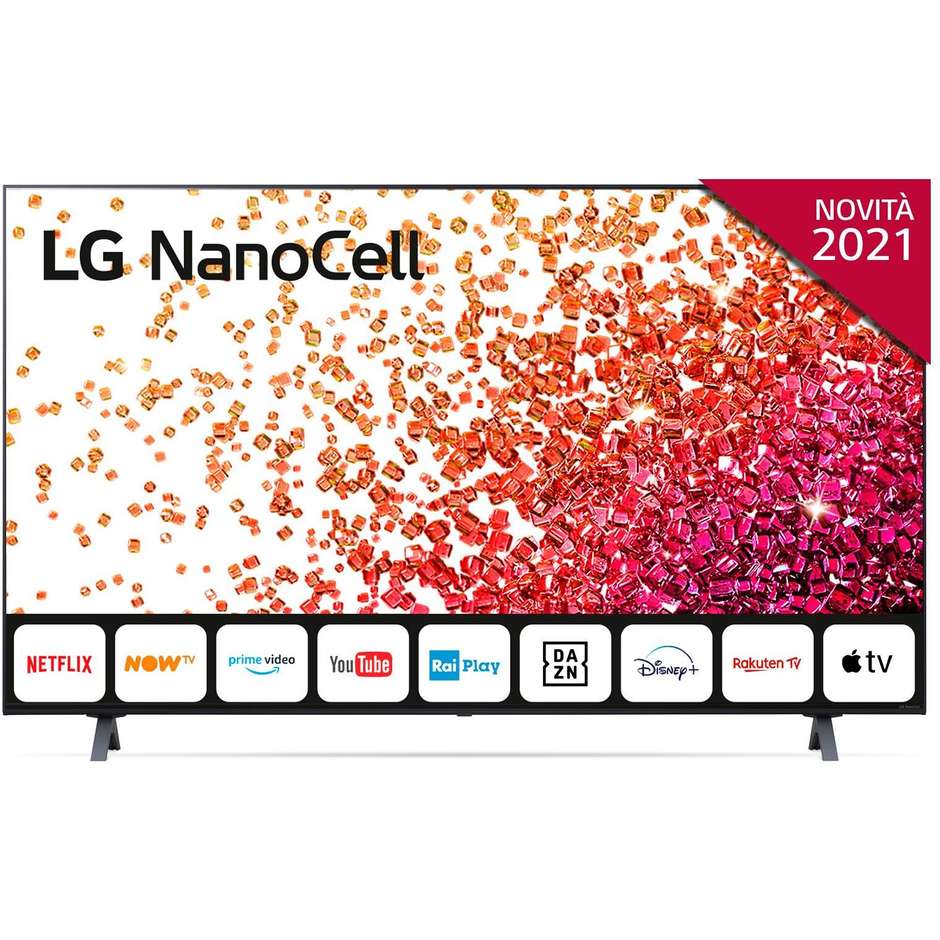 LG 55NANO756 TV Nanocell 55'' 4K Ultra HD Smart TV Wi-Fi Classe G colore cornice nero