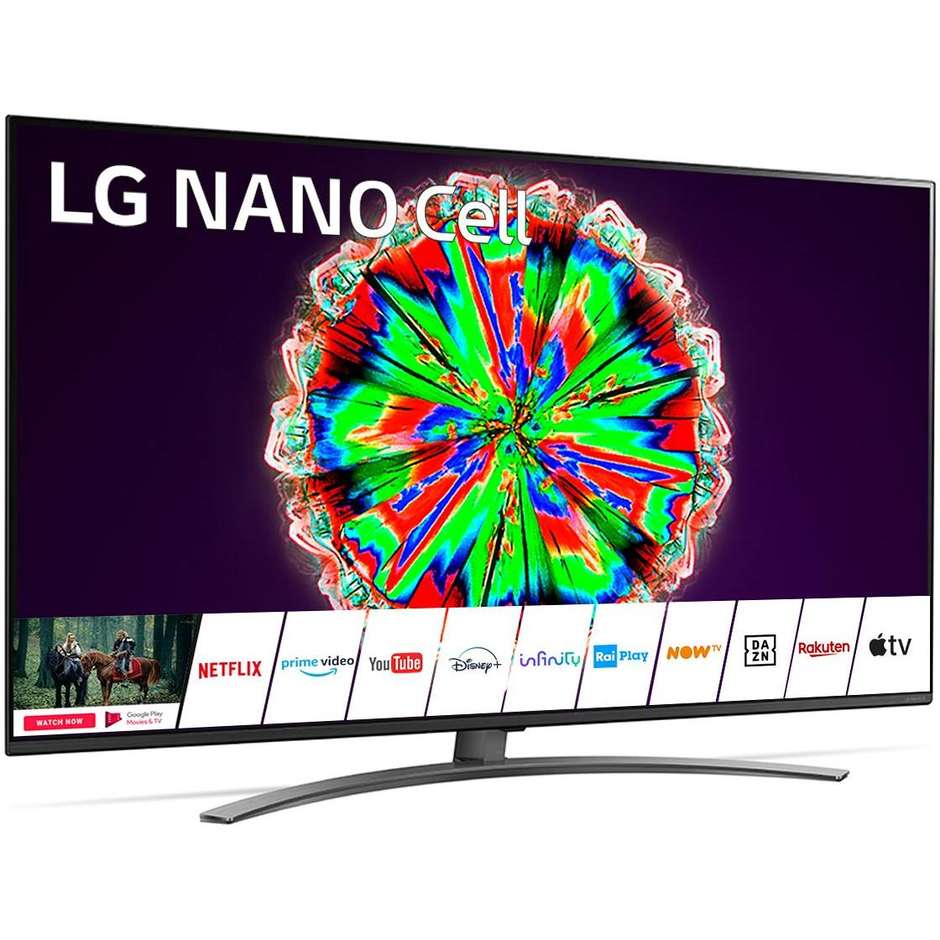 LG 55NANO816NA Tv LED 55" Nanocell 4K Ultra HD HDR Smart Tv Wifi Internet Tv classe A colore grigio