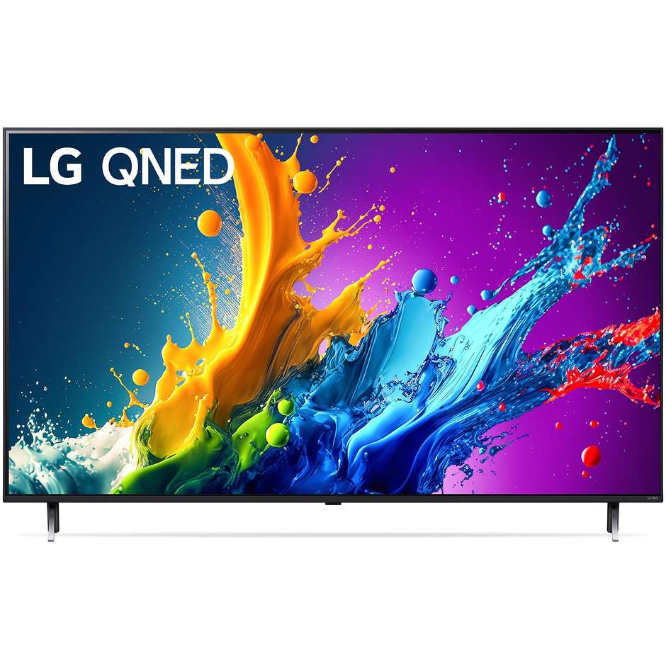 LG 55QNED80T6A Tv QNED 55'' 4K Ultra HD Smart Tv Wi-Fi Classe E Colore Nero