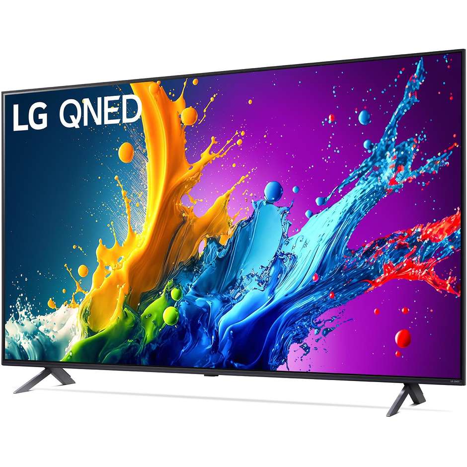 LG 55QNED80T6A Tv QNED 55'' 4K Ultra HD Smart Tv Wi-Fi Classe E Colore Nero