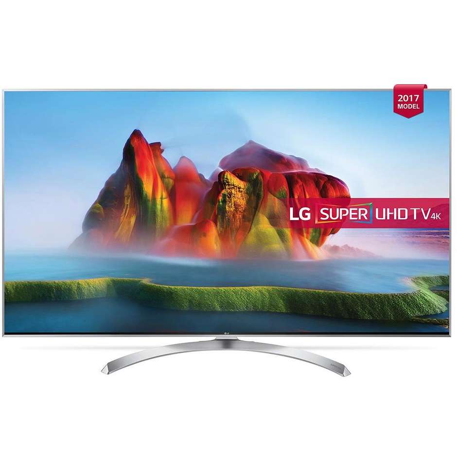 LG 55SJ810V Tv LED 55" 4K Ultra HD Smart Tv Wi-fi classe A+ argento, bianco