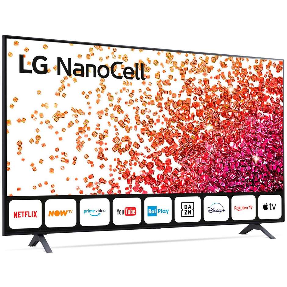LG 65NANO756R TV Nanocell 65" 4K Ultra HD Smart TV Wi-Fi Classe G colore cornice nero