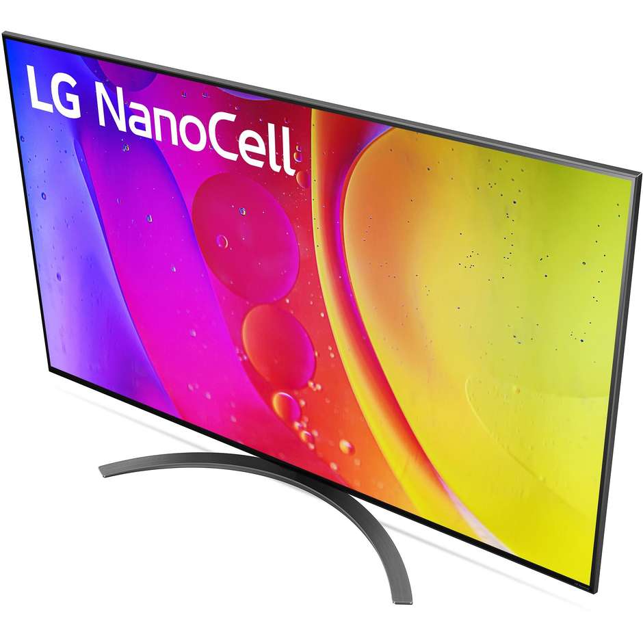 LG 65NANO826Q Tv NanoCell 65" 4K Ultra HD Smart TV Wi-Fi Classe F Colore cornice Grigio, Nero