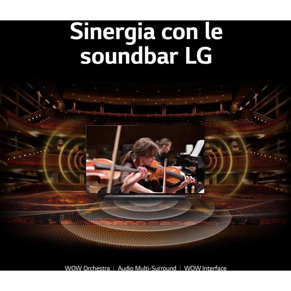 LG 65QNED826R TV 65" QNED 4K Ultra HD Smart TV Wi-Fi Classe E Colore Nero