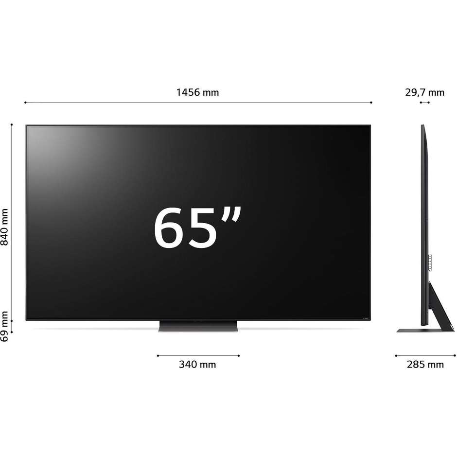 LG 65QNED826R TV 65" QNED 4K Ultra HD Smart TV Wi-Fi Classe E Colore Nero