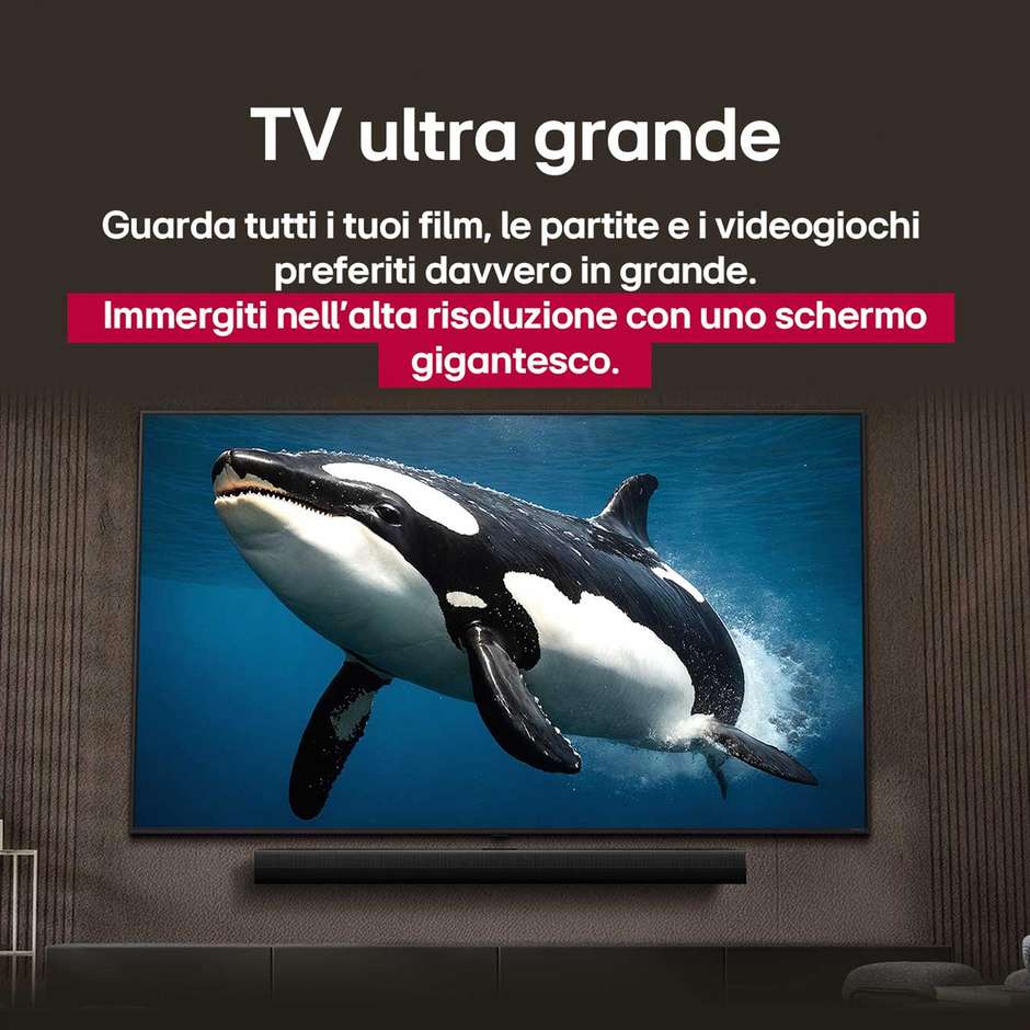 LG 65UA75006LA TV LED 65" 4K Ultra HD Smart TV Wi-Fi Classe F Colore Nero