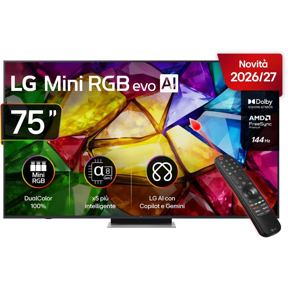 LG 75MRGB87B6B Mini RGB TV 75" 4K Dolby Vision Nero