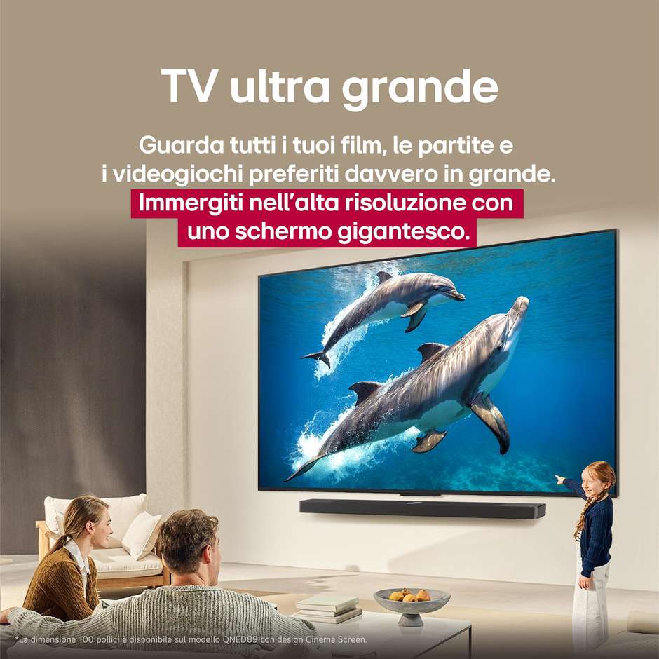 LG 75QNED93A6A TV QNED evo 75'' 4K Ultra HD Smart TV Wi-Fi Classe G Colore Nero