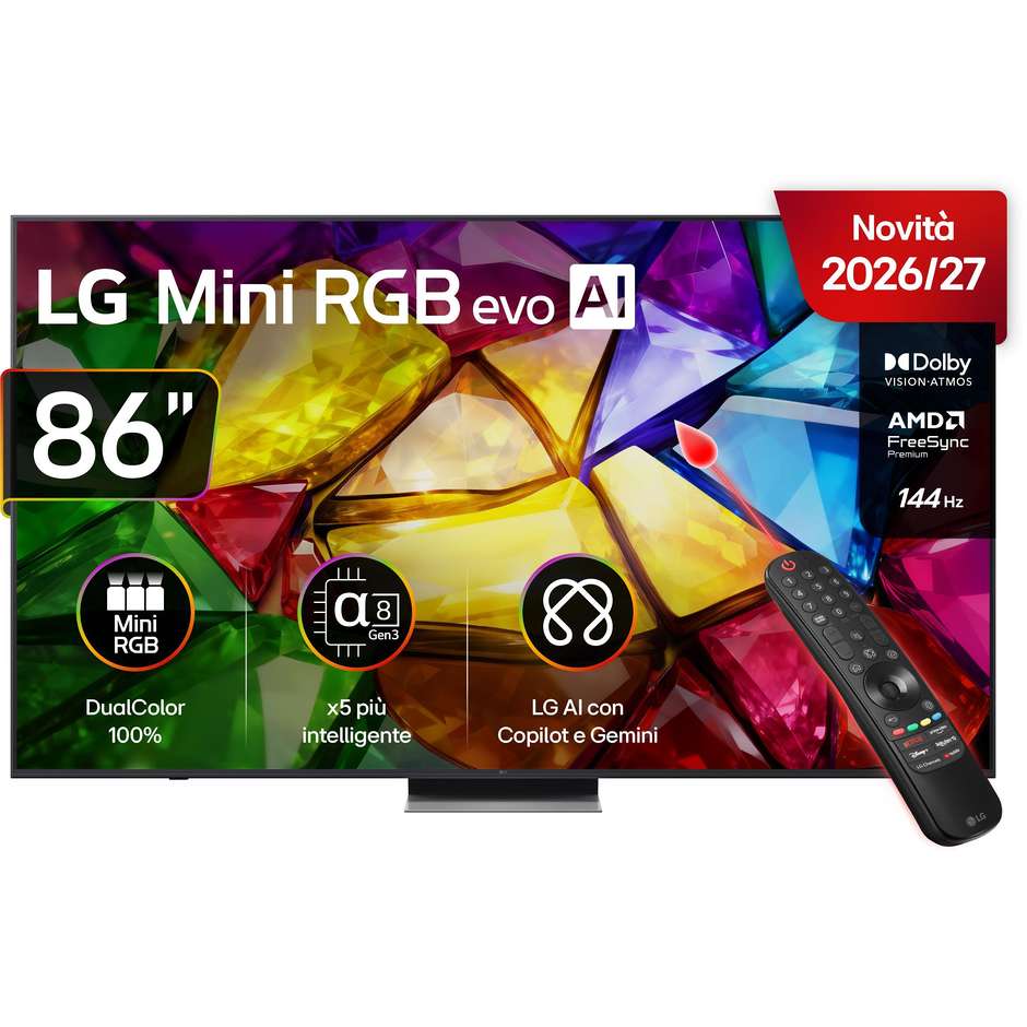LG 86MRGB87B6B TV Mini RGB 86" 4K Dolby Vision Nero