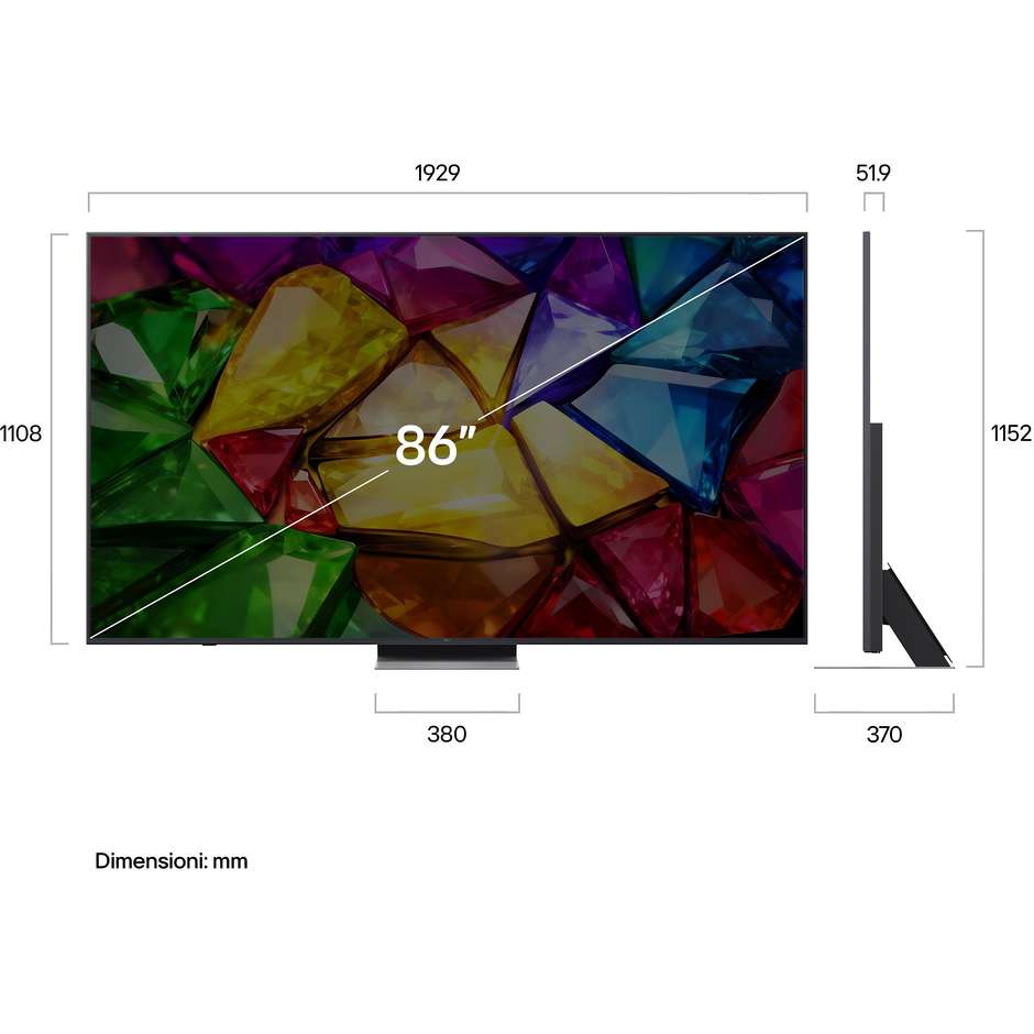 LG 86MRGB87B6B TV Mini RGB 86" 4K Dolby Vision Nero