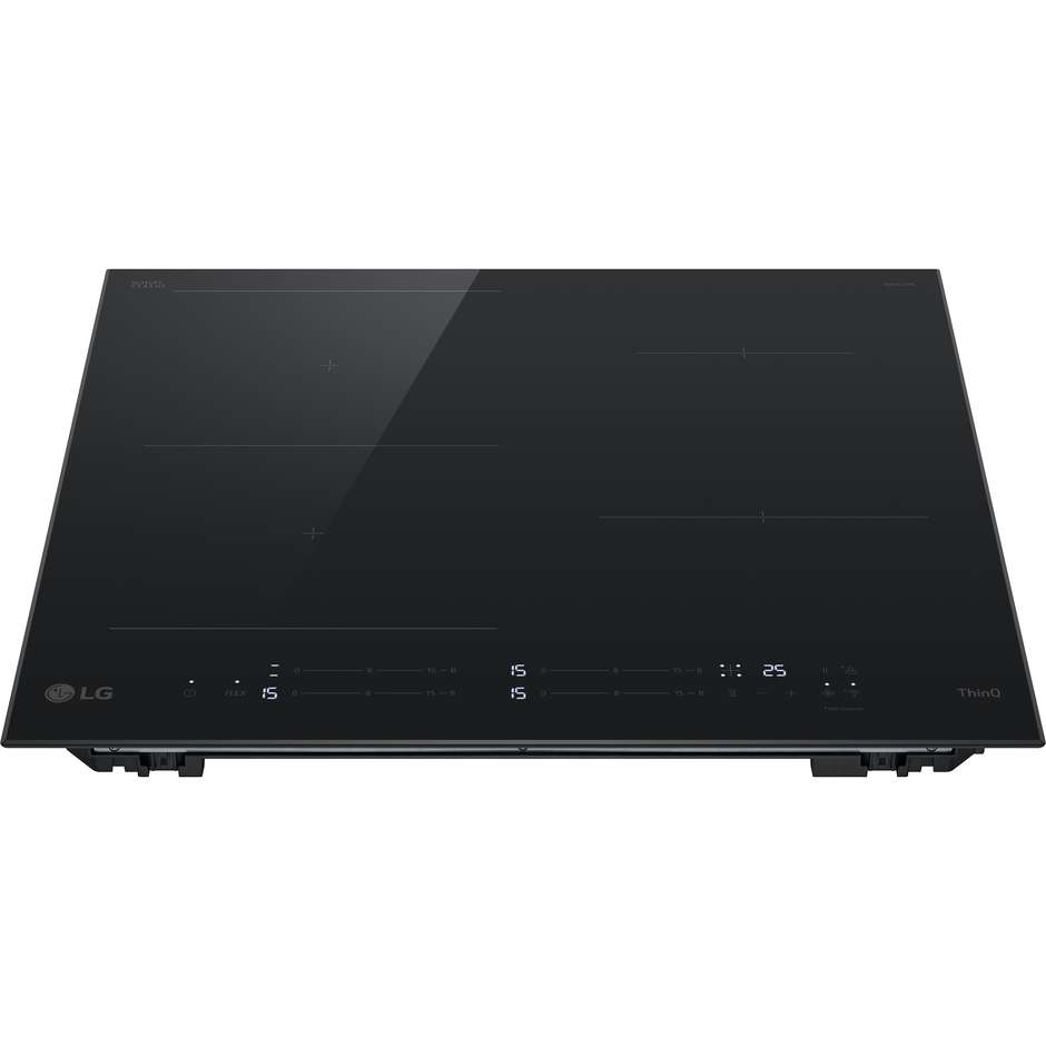 LG CBIZ2435B Piano Cottura a Induzione 60 cm 4 Zone con Turbo Booster Touch Slider 7400W Vetroceramica Nero