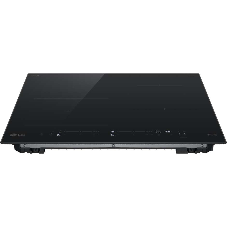 LG CBIZ2435B Piano Cottura a Induzione 60 cm 4 Zone con Turbo Booster Touch Slider 7400W Vetroceramica Nero