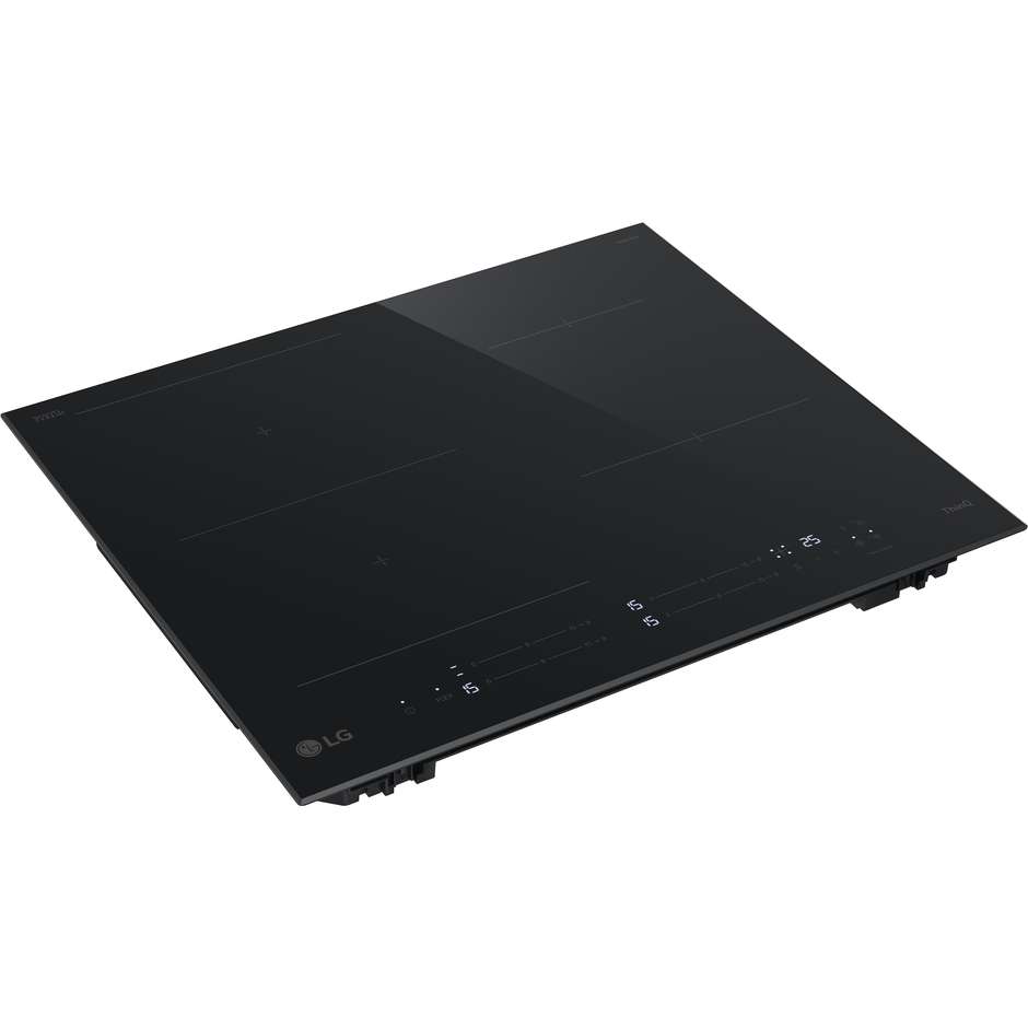 LG CBIZ2435B Piano Cottura a Induzione 60 cm 4 Zone con Turbo Booster Touch Slider 7400W Vetroceramica Nero