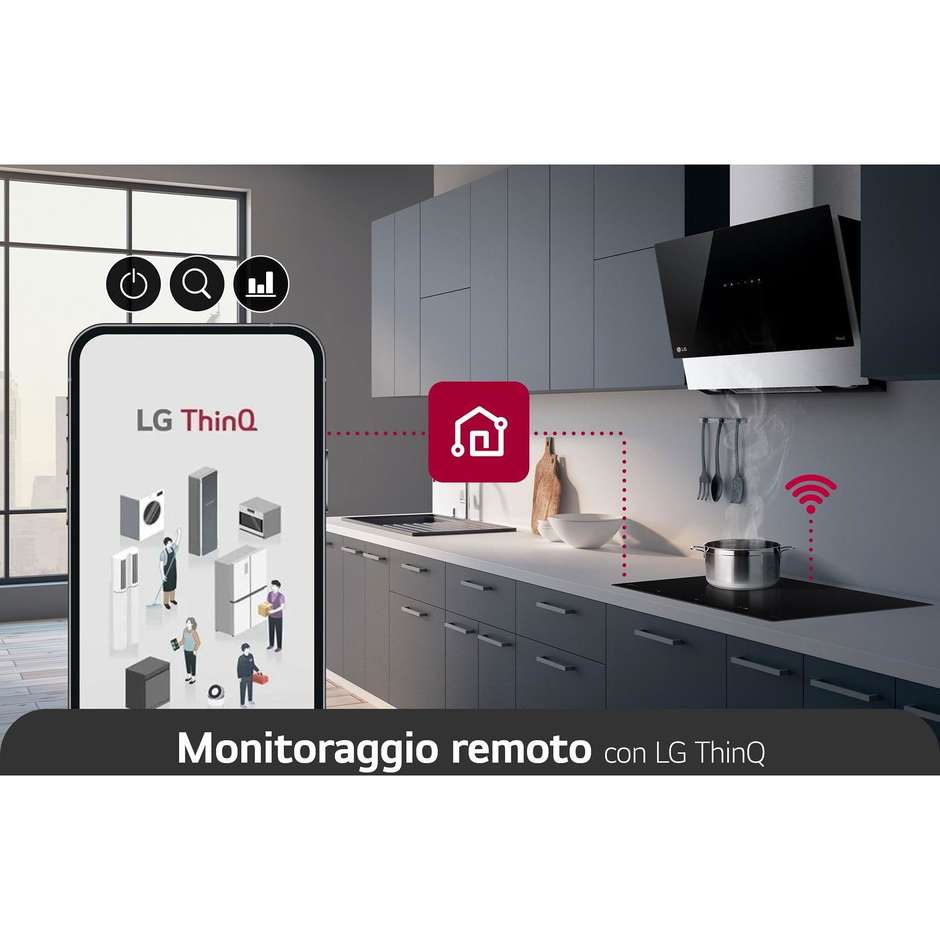 LG CI7Z2437BA Piano cottura a induzione 60 cm 4 zone Wi-Fi nero