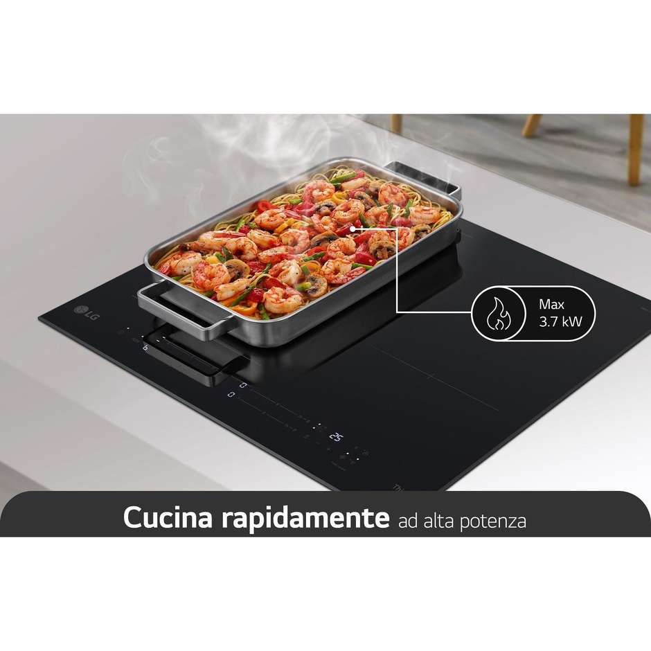 LG CI7Z2437BA Piano cottura a induzione 60 cm 4 zone Wi-Fi nero