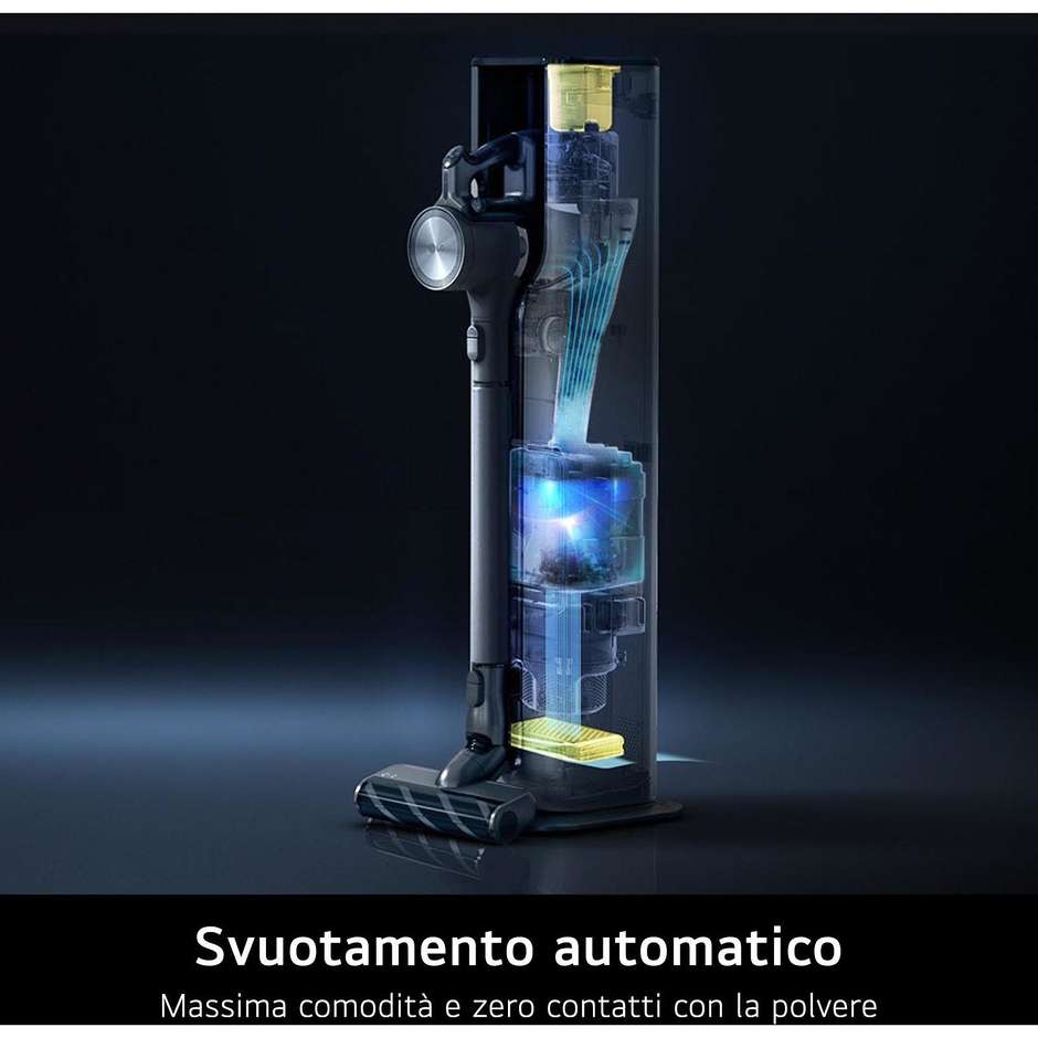LG Cord Zero All-in-One A9T Aspirapolvere senza filo Potenza 260 W Auto-svuotamento + Accessori Wi-Fi