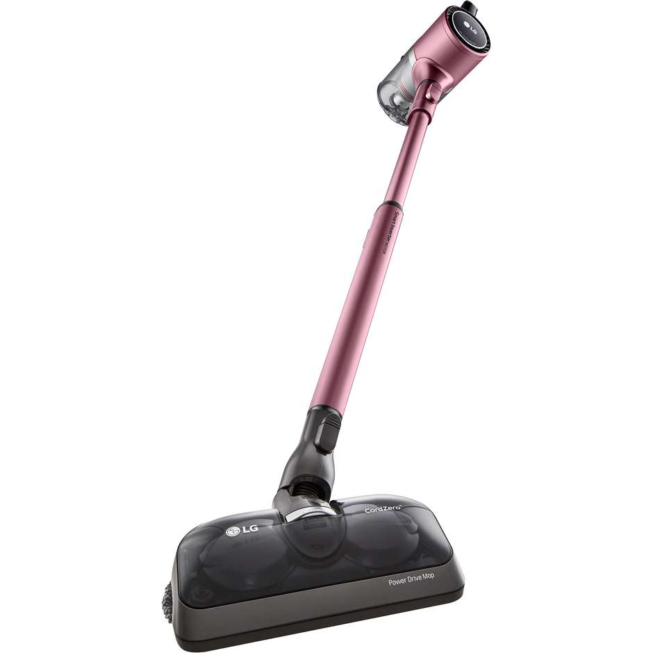 LG CordZero A9K-ULTRA1 Scopa Elettrica Ricaricabile 200W con Doppia Batteria e Tubo Telescopico Rosa e Argento