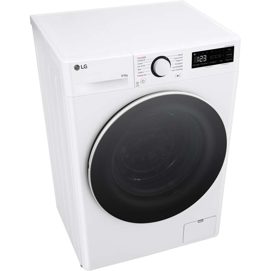 Lg D2R5S09TSWW Lavasciuga 9+5 kg 1160 Giri/min Classe E Nero