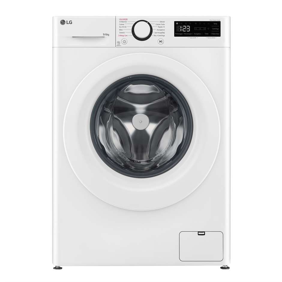 LG D4R3009NSWW Lavasciuga Carica Frontale 9+6 Kg 1400 Giri/min Classe D Colore Bianco