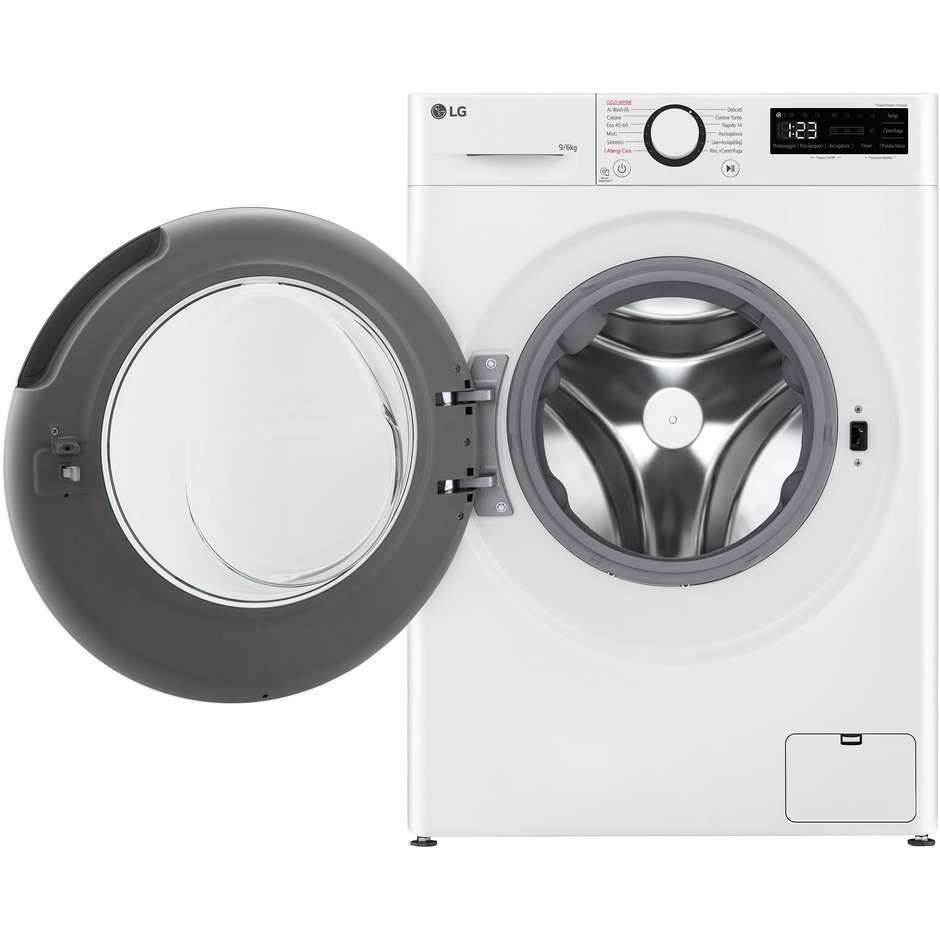 LG D4R3009NSWW Lavasciuga Carica Frontale 9+6 Kg 1400 Giri/min Classe D Colore Bianco