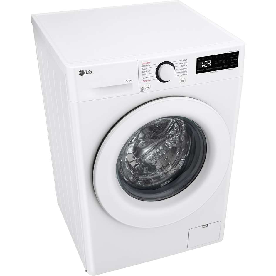 LG D4R3009NSWW Lavasciuga Carica Frontale 9+6 Kg 1400 Giri/min Classe D Colore Bianco