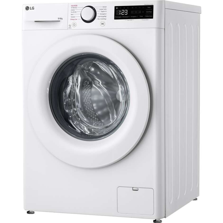 LG D4R3009NSWW Lavasciuga Carica Frontale 9+6 Kg 1400 Giri/min Classe D Colore Bianco