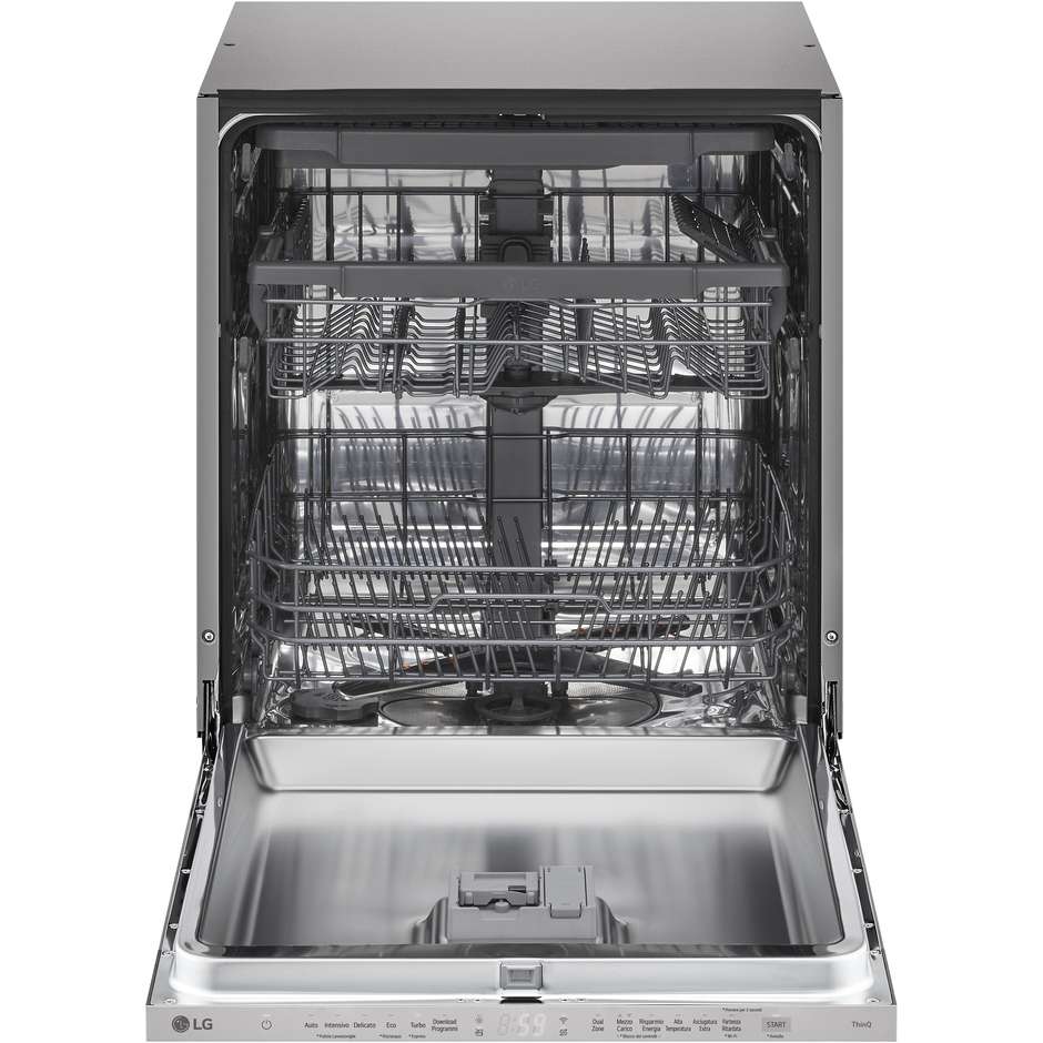 LG DB243TX Lavastoviglie a scomparsa totale 14 Coperti 10 Programmi Classe D Wi-Fi Colore Acciaio inox