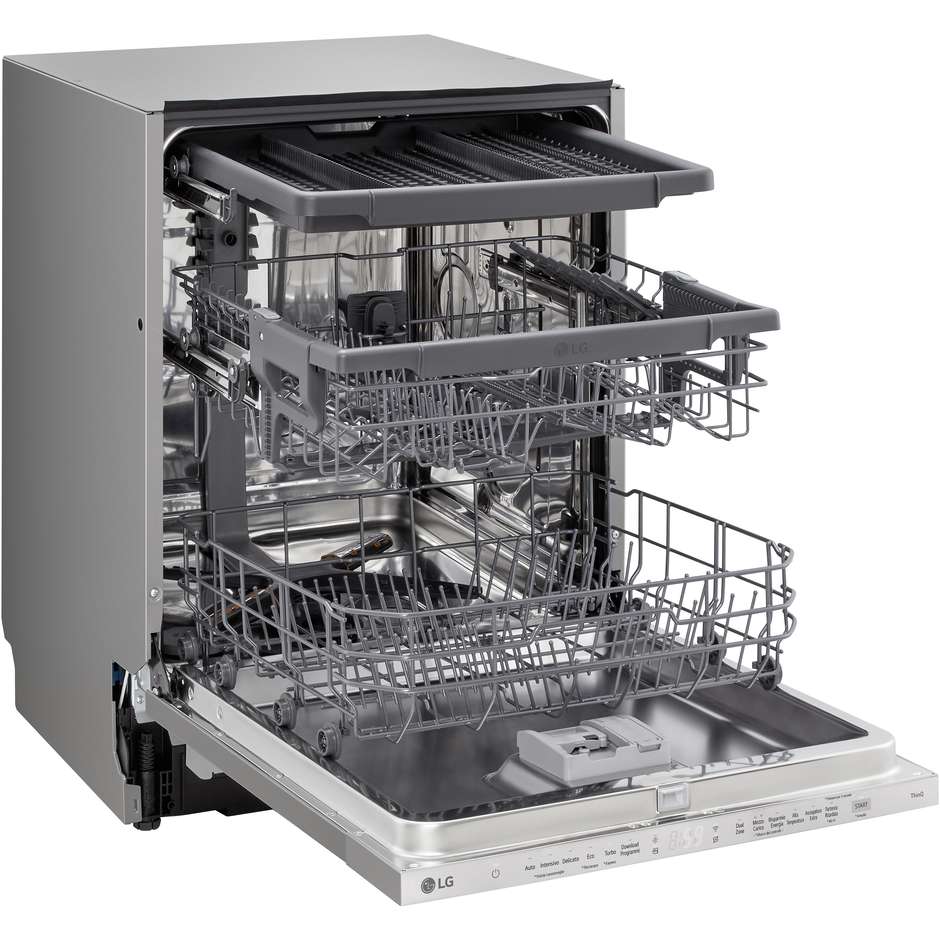 LG DB243TX Lavastoviglie a scomparsa totale 14 Coperti 10 Programmi Classe D Wi-Fi Colore Acciaio inox