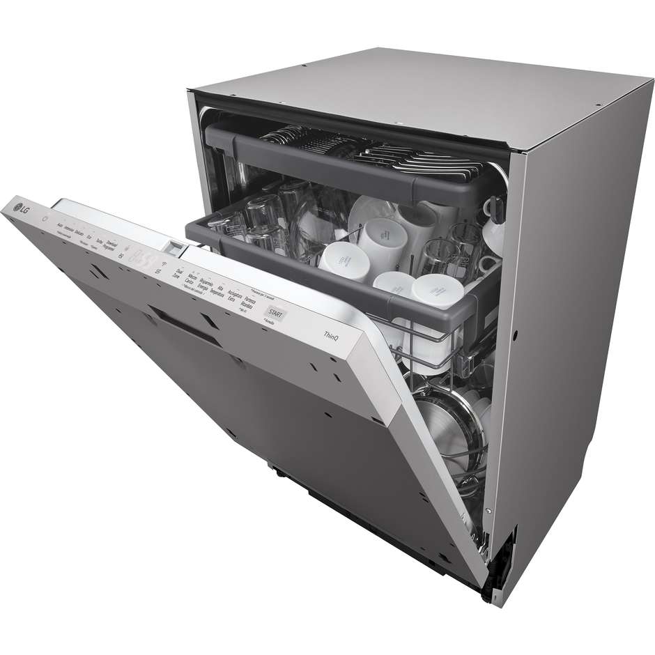 LG DB243TX Lavastoviglie a scomparsa totale 14 Coperti 10 Programmi Classe D Wi-Fi Colore Acciaio inox
