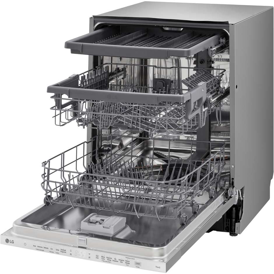 LG DB243TX Lavastoviglie a scomparsa totale 14 Coperti 10 Programmi Classe D Wi-Fi Colore Acciaio inox