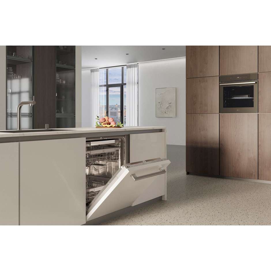 LG DB365TXS Lavastoviglie a Scomparsa Totale 60 cm 14 Coperti Classe A TrueSteam QuadWash Smart Inverter Wi-Fi