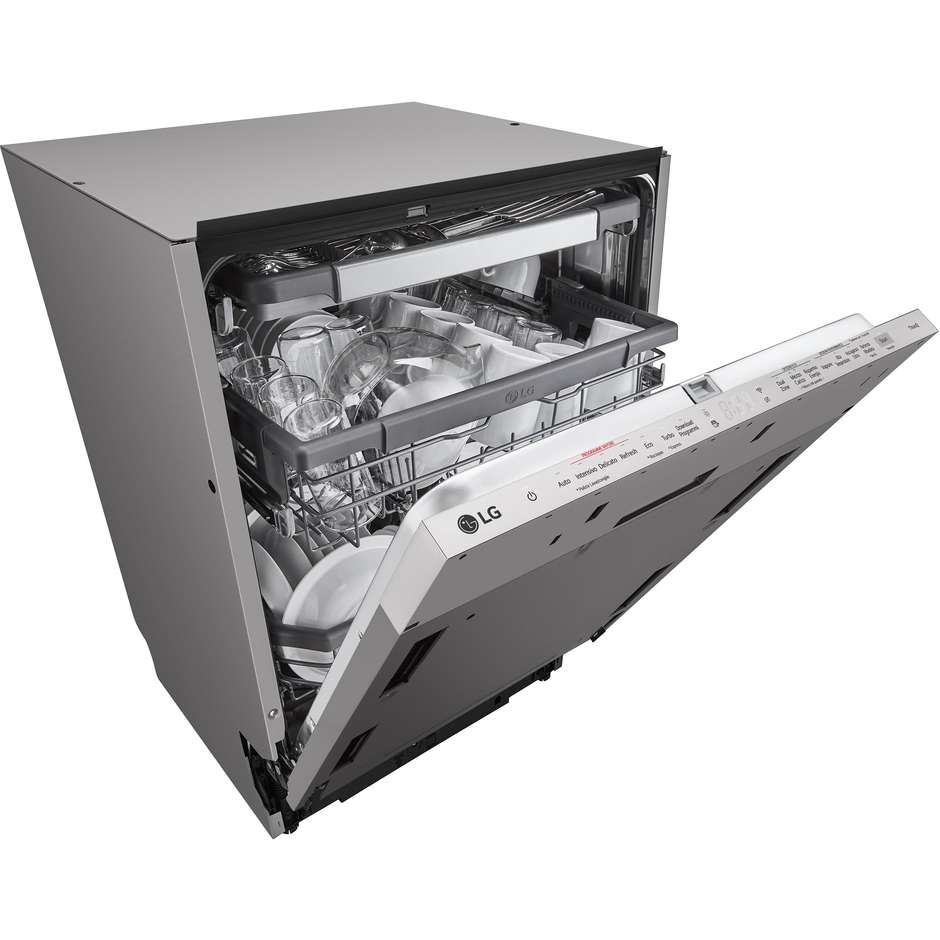 LG DB365TXS Lavastoviglie da Incasso a Scomparsa Totale 60 cm Standard 14 Coperti 10 Programmi Classe B 43 dB Cestelli Modulari