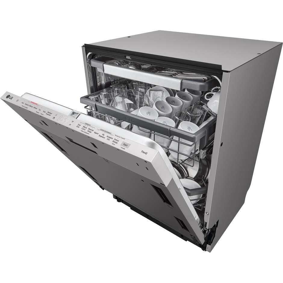 LG DB365TXS Lavastoviglie da Incasso a Scomparsa Totale 60 cm Standard 14 Coperti 10 Programmi Classe B 43 dB Cestelli Modulari