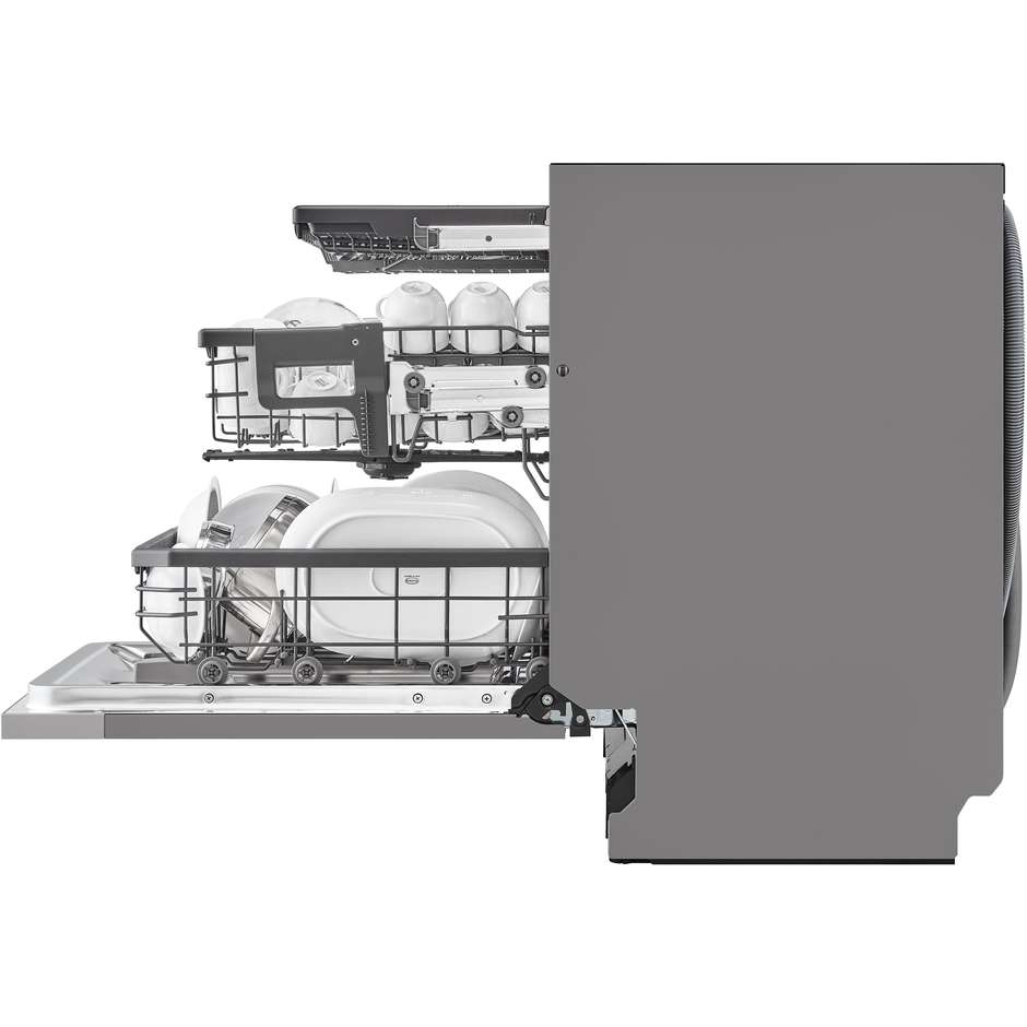 LG DB365TXS Lavastoviglie da Incasso a Scomparsa Totale 60 cm Standard 14 Coperti 10 Programmi Classe B 43 dB Cestelli Modulari