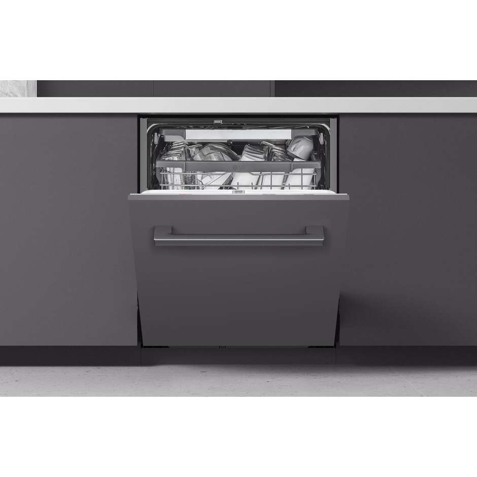 LG DB365TXS QuadWash lavastoviglie a scomparsa totale, 14 coperti, TrueSteam, Wi-Fi