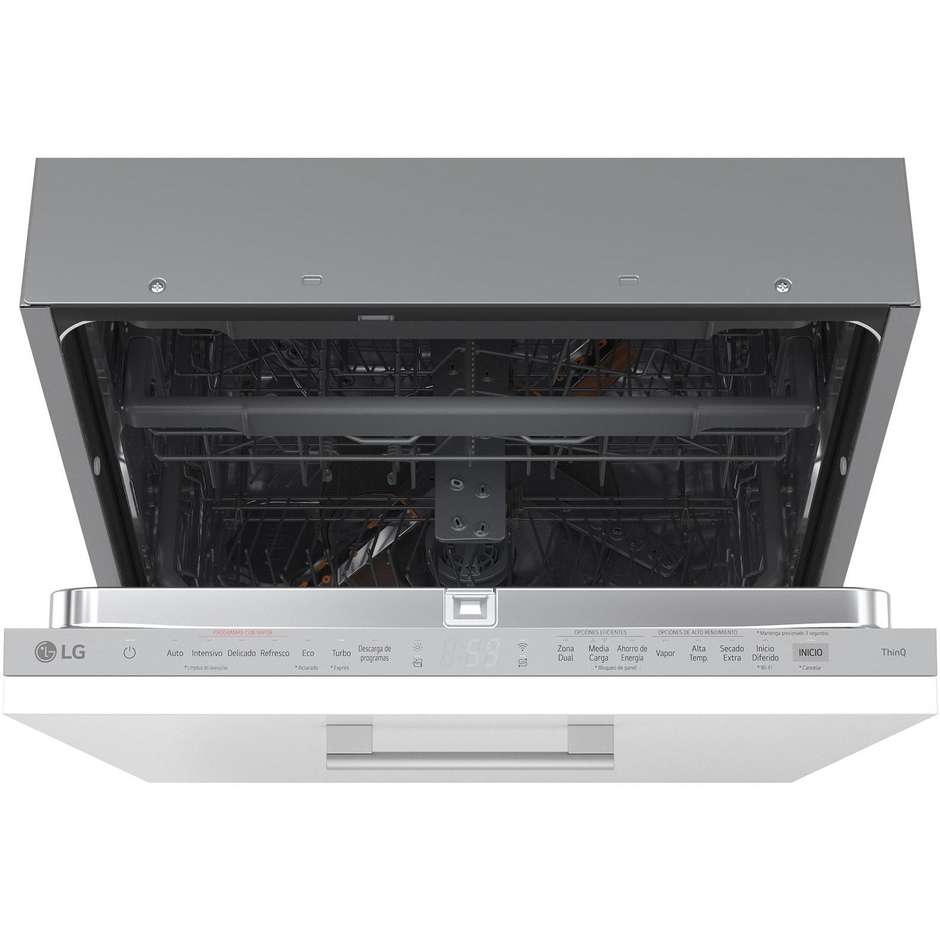 LG DB375TXS Lavastoviglie a Scomparsa Totale 60 cm 14 Coperti Classe A Vapore