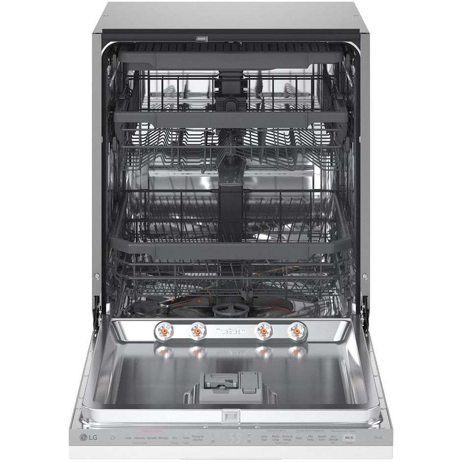 LG DB375TXS Lavastoviglie a Scomparsa Totale 60 cm 14 Coperti Classe A Vapore