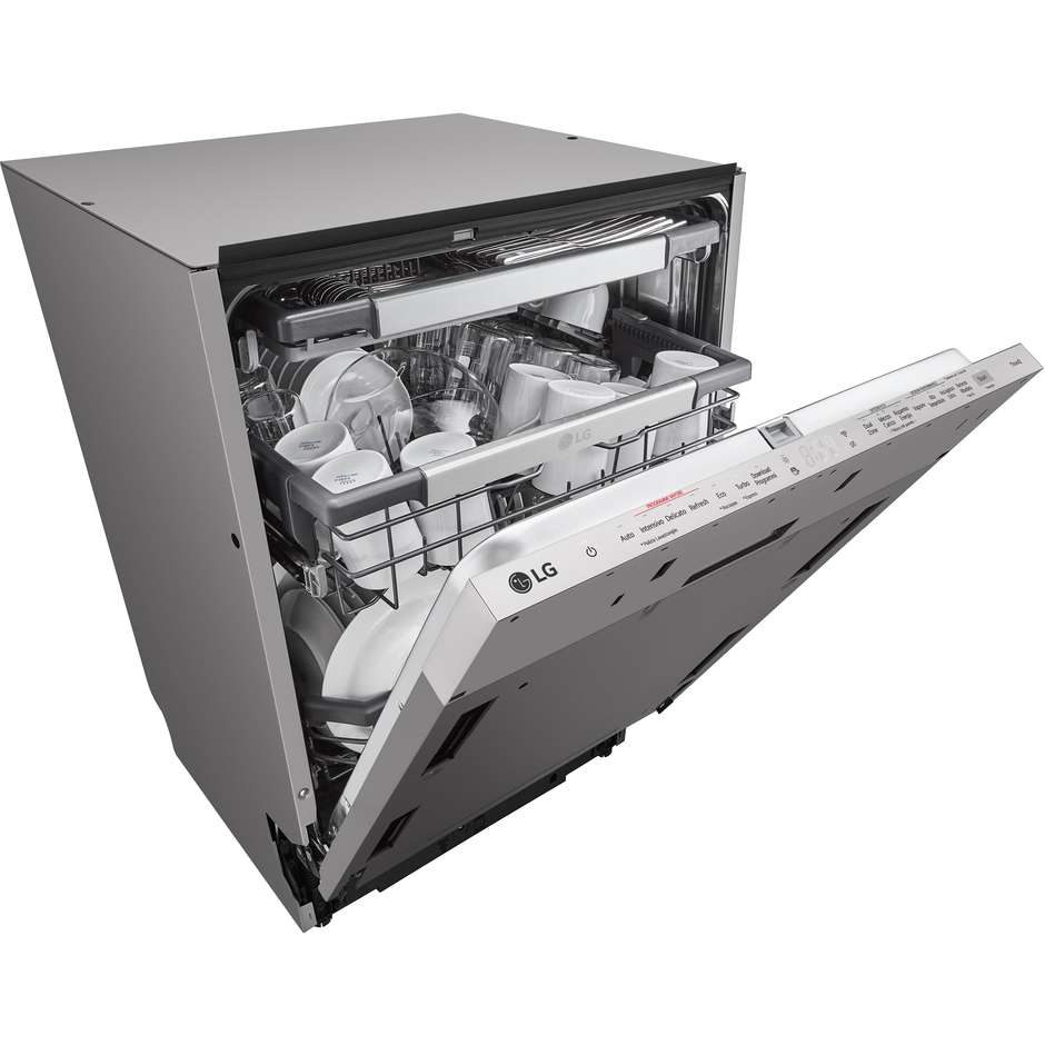 LG DB475TXS QuadWash lavastoviglie a scomparsa totale, 14 coperti, TrueSteam, classe A